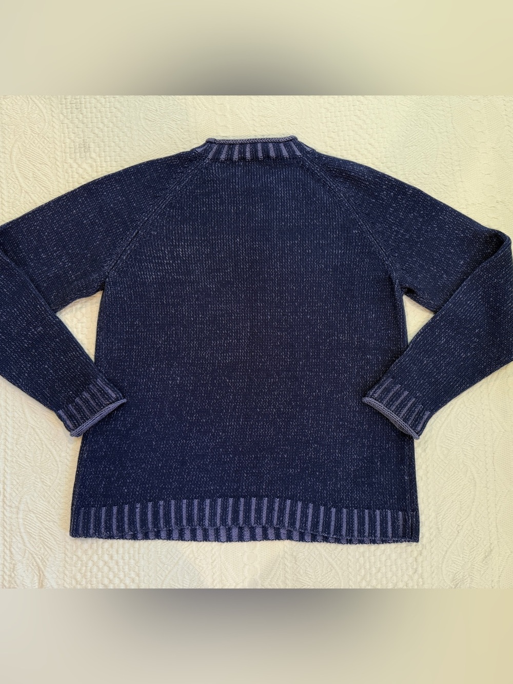 Investments Blue Sweater Women’s Medium M 100% Cotton - Picture 2 of 6
